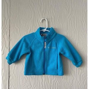 Columbia Unisex Baby 12 Months Full Zip Blue Fleece Jacket
